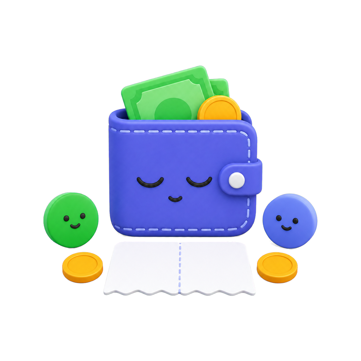 Lazy Wallet artwork showing a wallet and two people
